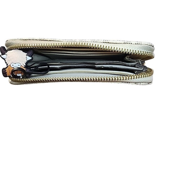 Michael Kors Jet Set Zip Around Wristlet Wallet White Beige - Picture 4 of 10